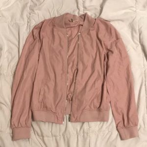 Pink bomber jacket
